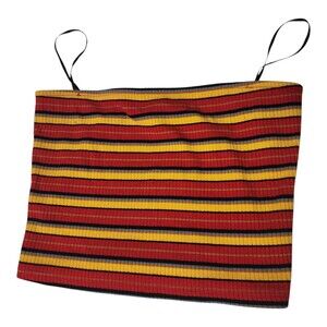 Windsor Tube Top Ribbed Cami Tank Top Small Multicolor Made USA Summer Crop Top